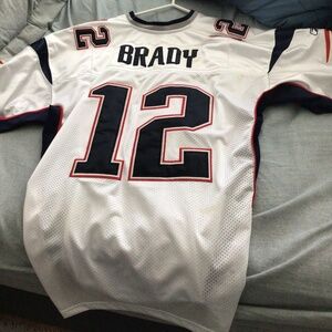 New England patriots brady jersey, white size 50